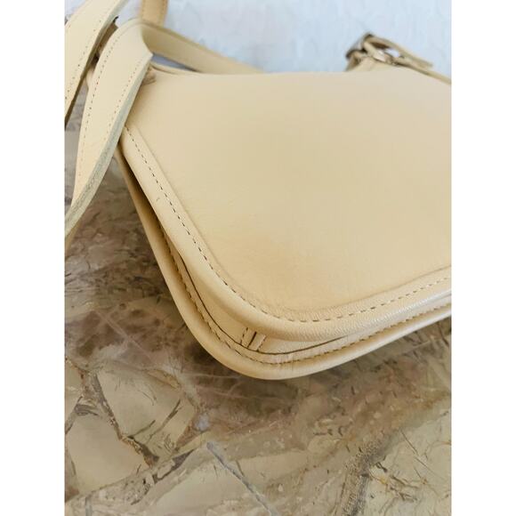 NWT Vtg Coach MINI ivory/butter Leather Hippie Slim crosbody shoulder bag #9142 - Picture 7 of 10